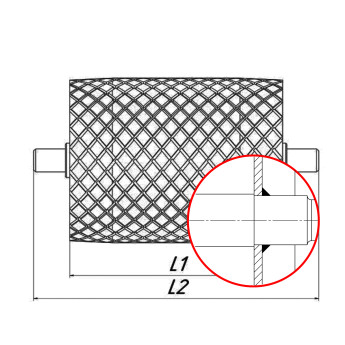 Заказать барабан с валом приварным футерованный