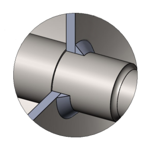 ∅305х950 барабан неприводной с приварным валом